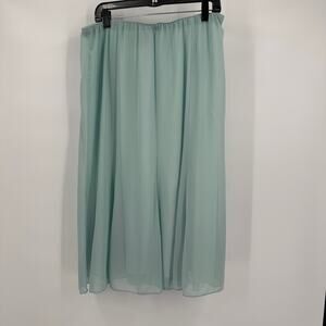 Alex Evenings Womens Flowy Skirt XLP Seafoam Green Special Occasion